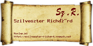 Szilveszter Richárd névjegykártya